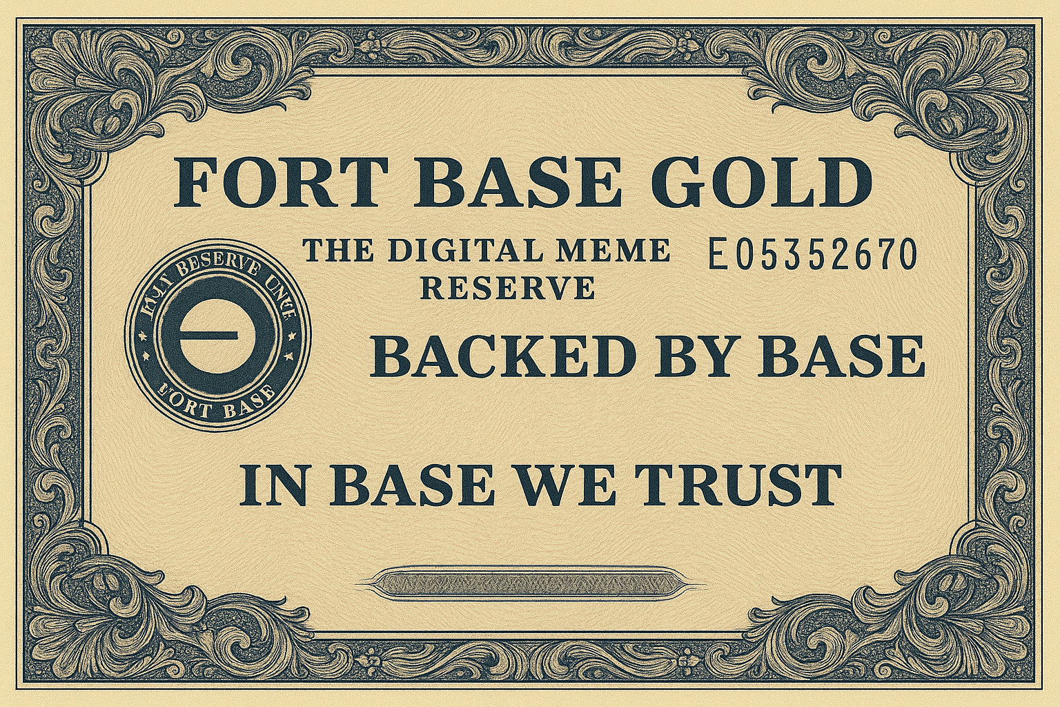 Digital gold certificate banner
